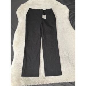 New Simply Vera Wang Womens Dark Gray Pull On‎ Dress Slim Straight Twill Pants M